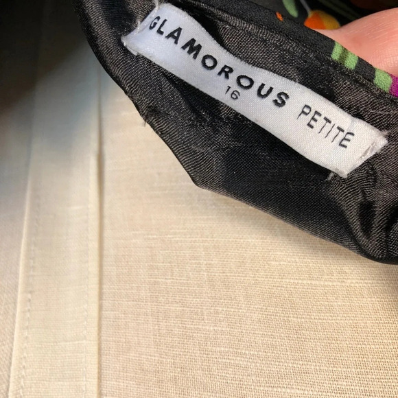 ASOS Glamorous Petite Black Floral‎ Button Dress - Picture 8 of 8